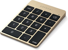 Load image into Gallery viewer, Satechi Slim Aluminum Bluetooth Wireless 18-Key Keypad Keyboard Extension - Compatible with 2017 iMac, iMac Pro, MacBook Pro, MacBook, iPad, iPhone, Dell, Lenovo and More (Gold)
