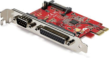 Load image into Gallery viewer, StarTech.com PCIe Card with Serial and Parallel Port - PCI Express Combo Adapter Card with 1x DB25 Parallel Port &amp; 1x RS232 Serial Port - Expansion/Controller Card - PCIe Printer Card (PEX1S1P950)
