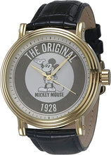 Load image into Gallery viewer, Disney Men&#39;s Mickey Mouse Analog-Quartz Watch with Leather-Synthetic Strap, Black, 21.5 (Model: WDS000607)
