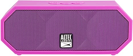 Altec Lansing IMW457-PP Jacket H2O 2 Bluetooth Speaker, IP67 Waterproof, Shockproof and Snowproof Rated and It Floats Rating, 8 Hours of Battery, Ultra Portable, Compact Design, Pink