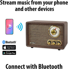 Load image into Gallery viewer, Victrola Retro Wood Bluetooth FM/AM Radio with Rotary Dial, Espresso
