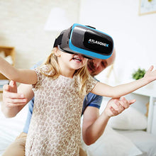 Load image into Gallery viewer, VR Headset Compatible with iPhone and Android Phones | VR Set Incl. Remote Control for Android Smartphones | 3D Virtual Reality Goggles w/Controller | Adjustable VR Glasses - Gift for Kids and Adults
