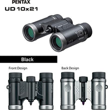 Load image into Gallery viewer, PENTAX Binoculars UD 10x21- Black. 10x magnification with roof prism. Bright and clear viewing, lightweight with Multi-coating to acheive excellent image performance. For concerts, sports and safari
