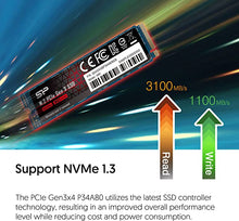 Load image into Gallery viewer, Silicon Power 256GB NVMe M.2 PCIe Gen3x4 2280 TLC SSD (SU256GBP34A80M28AB)
