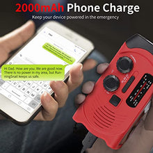 Load image into Gallery viewer, 【New Version】RunningSnail 2000mAh Emergency Crank Radio, AM/FM NOAA Solar Powered Crank Wind Up Radio with SOS Alarm, Bright Flashlight, Emergency Power Bank for CellPhone, Used for Outdoor&amp;Emergency
