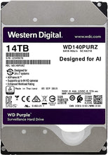 Load image into Gallery viewer, Western Digital 14TB WD Purple Surveillance Internal Hard Drive HDD - SATA 6 Gb/s, 512 MB Cache, 3.5&quot; - WD140PURZ
