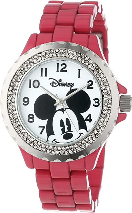 Disney Women's W000505 Mickey Mouse Enamel Sparkle Bracelet Watch