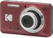 Load image into Gallery viewer, KODAK PIXPRO Friendly Zoom FZ55-RD 16MP Digital Camera with 5X Optical Zoom 28mm Wide Angle and 2.7&quot; LCD Screen (Red)
