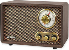 Load image into Gallery viewer, Victrola Retro Wood Bluetooth FM/AM Radio with Rotary Dial, Espresso
