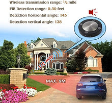 Load image into Gallery viewer, 1/2 Mile Long Range Solar Wireless Driveway Alarm Outdoor Weather Resistant Motion Sensor &amp; Detector-Security Alert System-Monitor &amp; Protect Outside Property,No Need to Replace Battery

