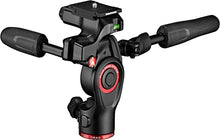 Load image into Gallery viewer, Manfrotto Befree 3-Way Live Camera Tripod Head, Aluminium, 6kg Payload, for Travel Tripods, with Foldable Handles, Fluid Drag System, for Photo and Video, Vlogging Equipment (MH01HY-3WUS)
