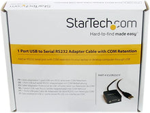 Load image into Gallery viewer, StarTech.com USB to Serial Adapter - 1 port - USB Powered - FTDI USB UART Chip - DB9 (9-pin) - USB to RS232 Adapter (ICUSB2321F),Black
