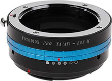 Load image into Gallery viewer, Fotodiox Pro Lens Mount Adapter, Yashica 230 AF Lens to Canon EOS M (EF-m) Mount Mirrorless Camera Adapter with Lens Aperture Control Dial
