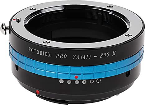 Fotodiox Pro Lens Mount Adapter, Yashica 230 AF Lens to Canon EOS M (EF-m) Mount Mirrorless Camera Adapter with Lens Aperture Control Dial