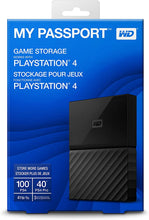 Load image into Gallery viewer, WD 4TB My Passport Game Storage Works with PS4 - USB 3.0 - WDBZGE0040BBK-NESN
