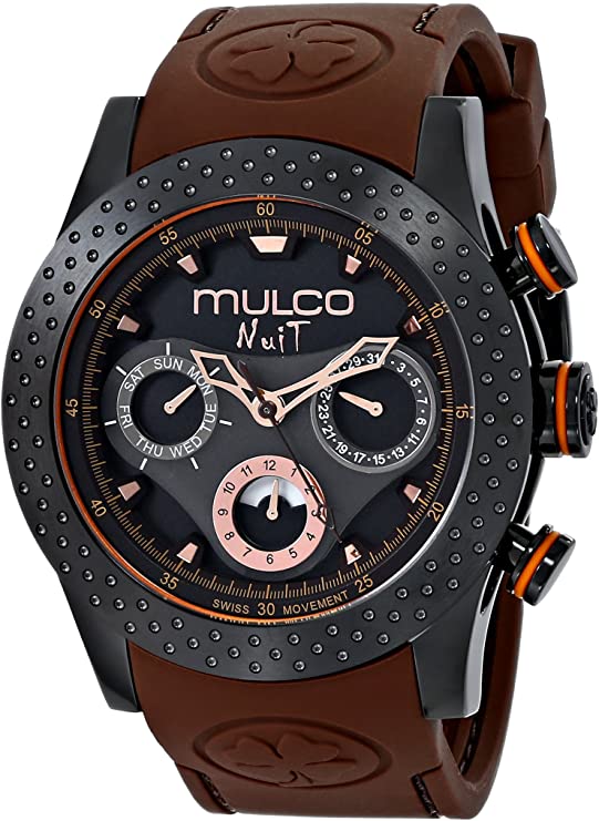 MULCO Unisex MW5-1962-035 Analog Display Swiss Quartz Brown Watch