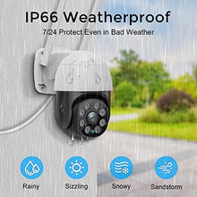 Load image into Gallery viewer, Security Camera Outdoor, Morecam 360° View Pan Tilt 2.4G WiFi Wired Outdoor Cameras for Home Security Camera with Mobile App, Outside Surveillance Camera with IP66, Works with Alexa, Motion Detection
