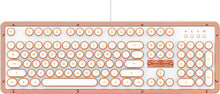 Load image into Gallery viewer, Azio Retro Classic USB (Posh) - Wireless/USB Wired Leather Vintage Backlit Mechanical Keyboard for PC/Mac (MK-RETRO-L-02-US)
