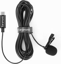 Load image into Gallery viewer, Saramonic Lavalier Microphone with USB-C for Mobile Devices and Computers with 19.7-Foot (6m) Cable &amp; Right-Angle USB-C Adapter (LavMicro U3B), LAVMICROU3B
