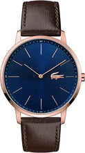 Load image into Gallery viewer, Lacoste Men&#39;s Rose Gold IP Quartz Watch with Leather Strap, Brown, 18 (Model: 2011018)
