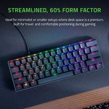 Load image into Gallery viewer, Razer Huntsman Mini 60% Gaming Keyboard: Fastest Keyboard Switches Ever - Clicky Optical Switches - Chroma RGB Lighting - PBT Keycaps - Onboard Memory - Classic Black
