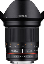 Load image into Gallery viewer, Rokinon 20mm f/1.8 AS ED UMC Wide Angle Lens for Canon EF
