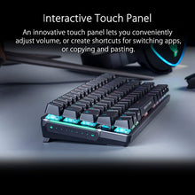 Load image into Gallery viewer, ASUS ROG Falchion Wireless 65% Mechanical Gaming Keyboard | 68 Keys, Aura Sync RGB, Extended Battery Life, Interactive Touch Panel, PBT Keycaps, Cherry MX Blue Switches, Keyboard Cover Case
