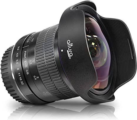 Altura Photo 8mm f/3.0 Professional for Canon Wide Angle Lens Aspherical Fisheye Lens for Canon EOS 90D 80D 77D Rebel T8i T7 T7i T6i T6s T6 T100 SL2 SL3 DSLR Cameras with Canon EF Lens Mount