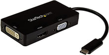 Load image into Gallery viewer, StarTech.com 4K USB C to HDMI, VGA &amp; DVI Multi Port Video Display Adapter for Mac / Windows Laptop &amp; Monitor (CDPVGDVHDBP)
