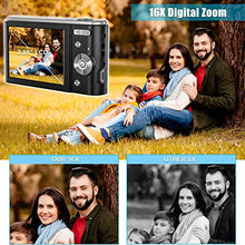 Load image into Gallery viewer, 2.7K Digital Camera AiTechny Vlogging Camcorder 44MP Kids Camera, 16X Digital Zoom Compact Camera, Rechargeable Mini Camera for Kids Beginners, Birthday Gifts, Black
