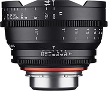 Load image into Gallery viewer, Rokinon Xeen XN14-NEX 14mm T1.5 Professional Cine Lens for Sony E Mount Interchangeable Lens Cameras (Black)
