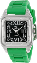 Load image into Gallery viewer, Trax Women&#39;s Posh Square Crystal Bezel Wrist Watch with Roman Numerals Dial and Adjustable Rubber Strap
