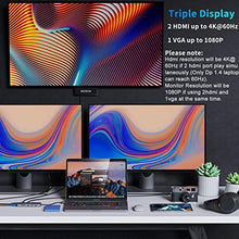 Load image into Gallery viewer, MacBook Pro Docking Station Dual Monitor MacBook Pro HDMI Adapter,12 in 1 USB C Adapters for MacBook Pro Air Mac HDMI Dock Dongle Dual USB C to Dual HDMI VGA Ethernet AUX 4USB SD/TF100W PD
