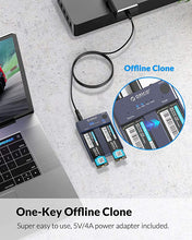 Load image into Gallery viewer, Dual-Bay NVME Docking Station, ORICO Tool-Free USB C to NVME SSD Enclosure for M Key PCIe 2242 2260 2280 22110 M.2 SSDs, Support Offline Clone Duplicator Function Up to 10Gbps(SSD NOT Include)-M2P2
