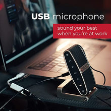 Load image into Gallery viewer, Tula Mics USB C Microphone - Mobile Recording Microphone For Podcasts, Zoom, Home Studio &amp; More - Portable, Noise Reducing External Microphone With Flip Stand - iOS/Android, Mac &amp; PC Mic
