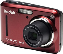 Load image into Gallery viewer, Kodak PIXPRO Friendly Zoom FZ43-RD 16MP Digital Camera with 4X Optical Zoom and 2.7&quot; LCD Screen (Red)
