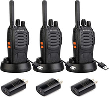 Load image into Gallery viewer, Retevis H-777 Walkie Talkies for Adults Emergency Flashlight 16CH Hand Free Rechargeable Two Way Radio with USB Charger (3 Pack)

