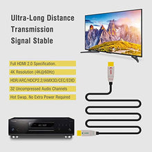 Load image into Gallery viewer, FeizLink 4K HDMI Fiber Cable 50FT 4K 60Hz High Speed 18Gbps HDR ARC HDCP2.2 3D Slim Flexible HDMI Optica Cable for HDTV/TVbox/Gaming Box / 4K Projector
