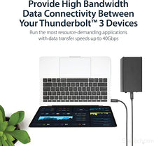 Load image into Gallery viewer, StarTech.com Active 40Gbps Thunderbolt 3 Cable - 3.3ft/1m - Black - 5k 60Hz/4k 60Hz - Certified TB3 Charger Cord w/ 100W Power Delivery (TBLT3MM1MA)
