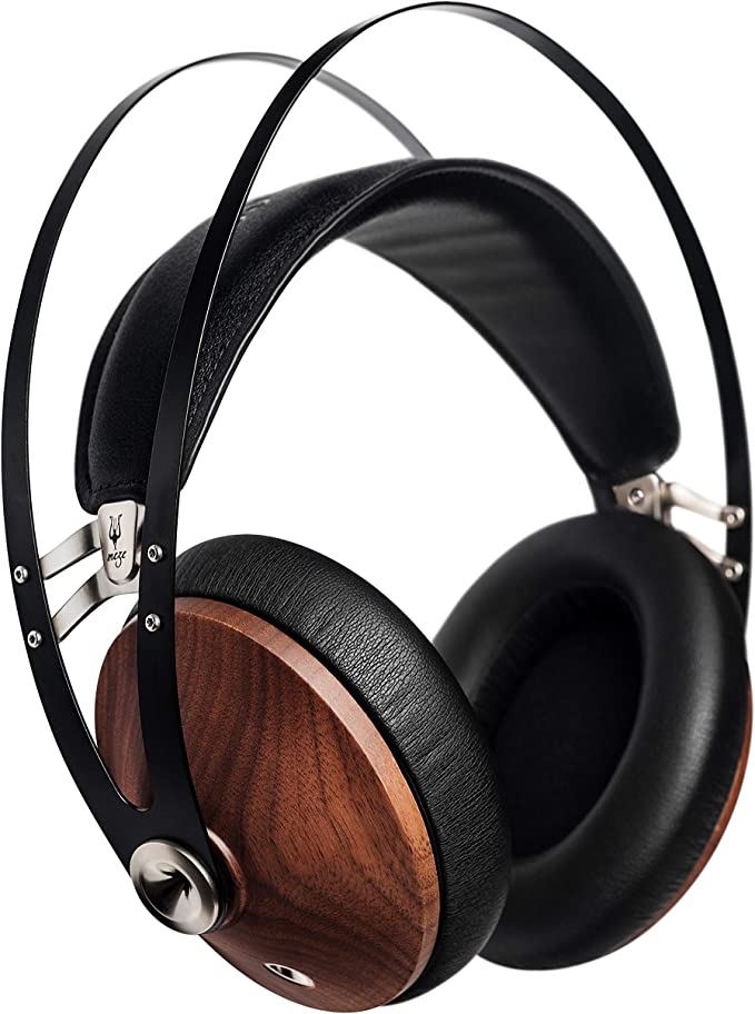 Meze 99 Classics Walnut Silver | Wired Over-Ear Headphones with Mic and Self Adjustable Headband | Classic Wooden Closed-Back Headset for Audiophiles