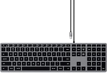 Load image into Gallery viewer, Satechi Slim W3 Wired Backlit Keyboard with Numeric Keypad – Illuminated Keys &amp; Built-in USB-C Connection – Compatible with 2021 MacBook Pro M1 Pro &amp; Max, 2021 iMac, 2020 Mac Mini, 2020 MacBook Air
