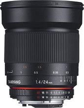 Load image into Gallery viewer, Samyang SY24M-C 24mm f/1.4 Wide Angle Lens for Canon,Black
