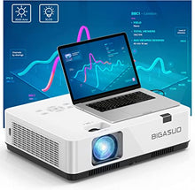 Load image into Gallery viewer, 3-LCD Business Projector - 3500 Ansi Super Bright Office Projector for Business Presentation, Meeting Room, Classroom,Home &amp; Outdoor Movie Projector Auto 6D|4P Correction,15000:1 Contrast Ratio
