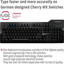 Load image into Gallery viewer, Das Keyboard Model S Professional Wired Mechanical Keyboard, Cherry MX Brown Mechanical Switches, 2-Port USB Hub, Laser Etched Keycaps (104 Keys, Black)
