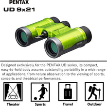 Load image into Gallery viewer, PENTAX Binoculars UD 9x21 Green. A bright, clear field of view, a compact, lightweight body with roof prism, Fully Multi-Coated optics provides excellent image performance. Concerts Sports Traveling.
