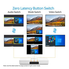 Load image into Gallery viewer, gofanco 2-Port Seamless HDMI USB KVM Scaler Switch – Scales to 4K @30Hz or 1080p Output, HDMI 1.4, USB Keyboard/Mouse, Multi Viewing, OSD, Dolby/DTS, Windows, Mac OS, Linux (KVMScaler2P)
