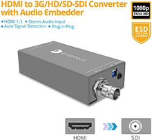 Load image into Gallery viewer, gofanco Prophecy HDMI to SDI Converter with Audio Embedder – 3G/HD/SD-SDI Auto Format Detection, Stereo Audio Embedder, TAA Compliant (PRO-HDSDIaud)
