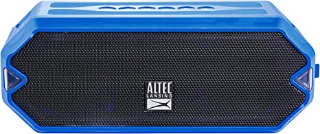Altec Lansing HydraJolt Wireless Bluetooth Speaker, Waterproof Portable Speakers with Built In Phone Charger and Lights, Everything Proof Outdoor, Shockproof, Snowproof, 16 Hours Playtime (Royal Blue)