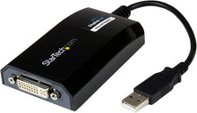 Load image into Gallery viewer, StarTech.com USB to DVI Adapter - 1920x1200 - External Video &amp; Graphics Card - Dual Monitor Display Adapter Cable - Supports Mac &amp; Windows (USB2DVIPRO2),Black
