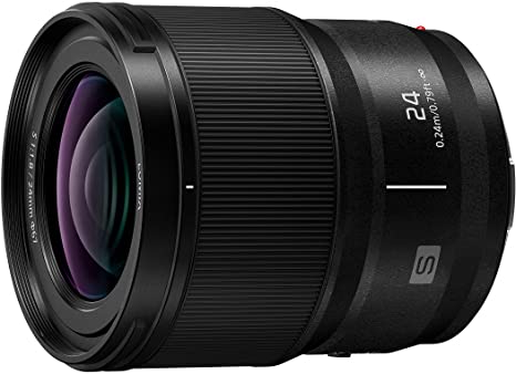 Panasonic LUMIX S Series Camera Lens, 24mm F1.8 L-Mount Interchangeable Lens for Mirrorless Full Frame Digital Cameras, S-S24